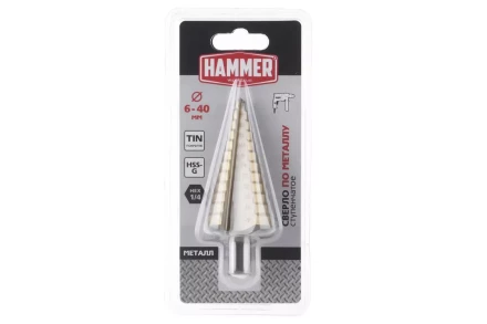 Сверло по металлу HAMMER Ф40х105мм (DR MT 6,0-40,0мм*105/13мм) купить в Ноябрьске