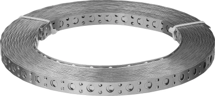ЗУБР ПВЛ, 20 x 0.5 мм, 25 м, цинк, перфорированная вентиляционная лента прямая (310247-20-05) купить в Ноябрьске