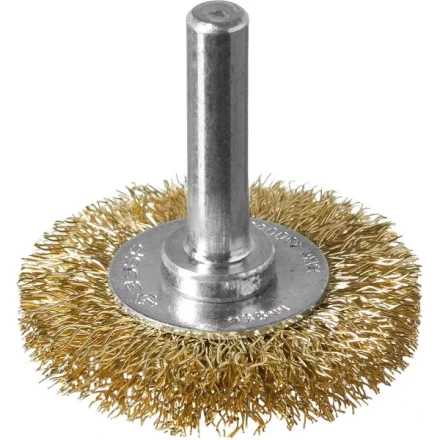 ЗУБР &quot;ПРОФЕССИОНАЛ&quot;. Щетка дисковая для дрели, витая латунированная стальная проволока 0,3мм, 38мм 3520-038_z02 купить в Ноябрьске