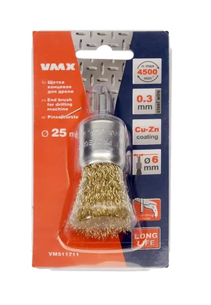 Щетка для дрели ф25 мм концевая VMX 511711 купить в Ноябрьске