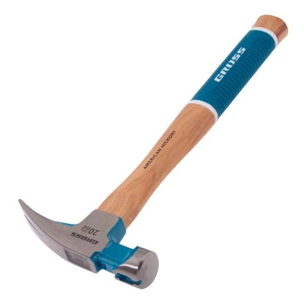 Молоток-гвоздодер,560 г Gross 10419, угол 75, магнит, обрезиненная рукоятка AMERICAN HICKORY купить в Ноябрьске