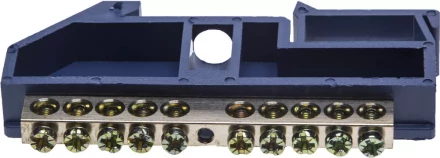 Шина СВЕТОЗАР нулевая на DIN-изоляторе, макс. ток 100А, 5,2мм, 10 полюсов 49807-10 купить в Ноябрьске