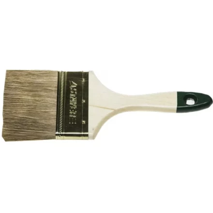 Кисть плоская STAYER &quot;LASUR-STANDARD&quot;, смешанная (натуральная и искусственная) щетина, деревянная ручка, 100мм 01031-100 купить в Ноябрьске