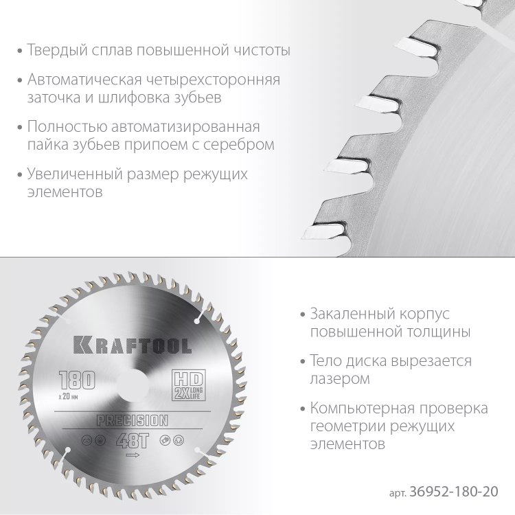 Диск пильный PRECISION, повышенный ресурс 36952-180-20 купить в Ноябрьске