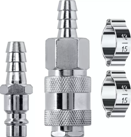 Набор переходников KRAFTOOL елочка - рапид штуцер  +  рапид муфта - елочка 06599-10-H купить в Ноябрьске