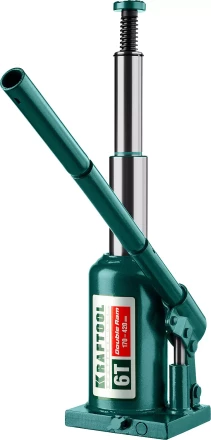 Домкрат гидравлический бутылочный &quot;Double Ram&quot;, сварной, телескопический, 6т, 170-420мм, KRAFTOOL 43463-6 43463-6 купить в Ноябрьске