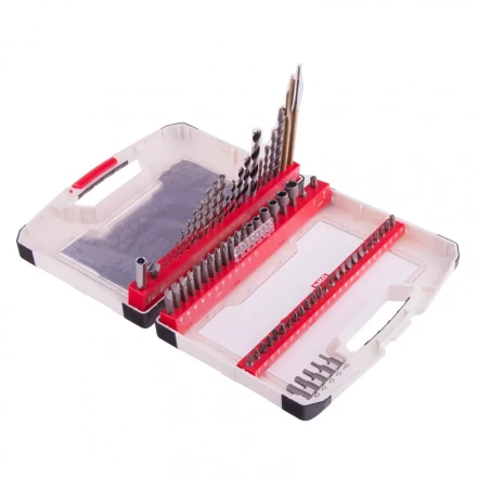 Набор сверл комбинированный по металлу 1-6 мм бетону 4-8 мм дереву 3-8 мм перки биты 44 шт адаптер головки 6 шт 75 предметов Pro Matrix 725675 купить в Ноябрьске