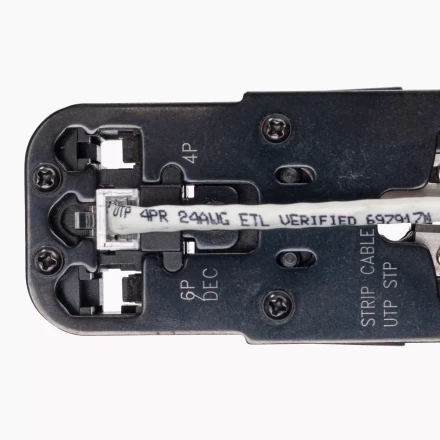 Кримпер многофункциональный КВТ JT-03T с 3 встроенными модулями для обжима RJ-45, RJ-12, RJ-11 (84493) купить в Ноябрьске