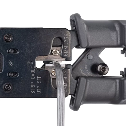 Кримпер многофункциональный КВТ JT-03T с 3 встроенными модулями для обжима RJ-45, RJ-12, RJ-11 (84493) купить в Ноябрьске