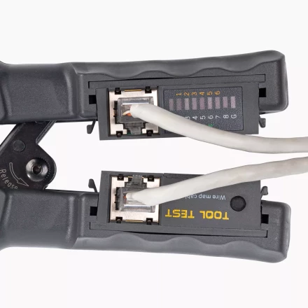 Кримпер многофункциональный КВТ JT-03T с 3 встроенными модулями для обжима RJ-45, RJ-12, RJ-11 (84493) купить в Ноябрьске