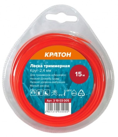 Леска триммерная Кратон Круг-2,4мм 3 19 03 005 купить в Ноябрьске