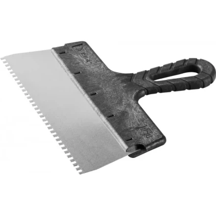 Шпатель ЗУБР &quot;МАСТЕР&quot; ФАСАДНЫЙ, нержавеющее полотно, 250мм, зуб 4х4мм 10078-25-04 купить в Ноябрьске