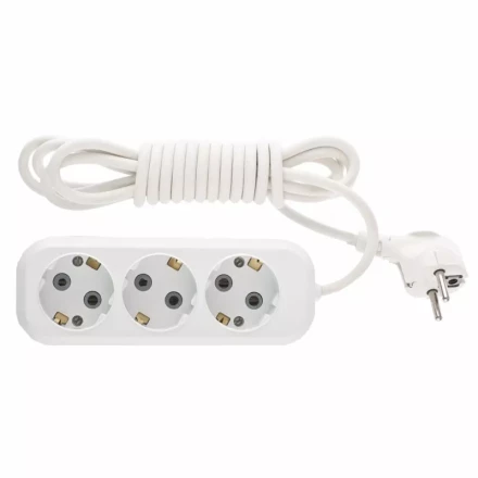 Удлинитель бытовой серия УХз-10-303 с заземлением 3м 3 розетки 10A DENZEL 95966 купить в Ноябрьске