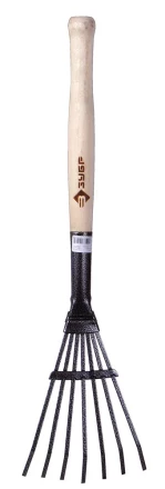 Грабельки ЗУБР садовые с деревянной ручкой, 7 плоских зубцов 4-39617 купить в Ноябрьске