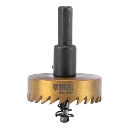 Коронка по металлу HSS, 45 мм, нитридтитановое покрытие Denzel 724115 купить в Ноябрьске