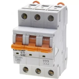 Выключатель автоматический СВЕТОЗАР 3-полюсный, 32 A, "C", откл. сп. 10 кА, 400 В SV-49073-32-C