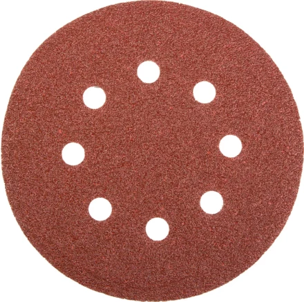 Круг шлифовальный универсальный STAYER "MASTER" из абразивной бумаги на велкро основе, 8 отверстий, Р60, 125мм, 5шт 35452-125-060 купить в Ноябрьске