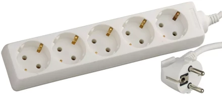 Удлинитель СВЕТОЗАР электрический с заземлением, евро, 5 гнезд, 2м SV-55053-2 купить в Ноябрьске