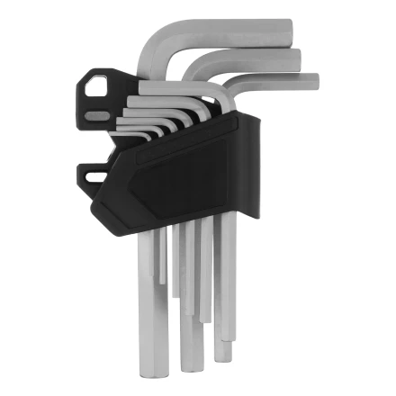 Набор ключей имбусовых, HEX, 1,5-10 мм, CrV, 9 шт. Сибртех 123667 купить в Ноябрьске