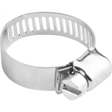 Хомуты ЗУБР &quot;ЭКСПЕРТ&quot;, оцинкованные, просечная лента 12 мм, 78-101 мм, 2 шт 37805-078-101-2 купить в Ноябрьске