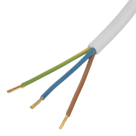 Шнур сетевой Denzel Energy Series, ПВС, 1,5 м, 3 x 1,5 мм, с неразборной вилкой, белый, 3 м, 37670 купить в Ноябрьске