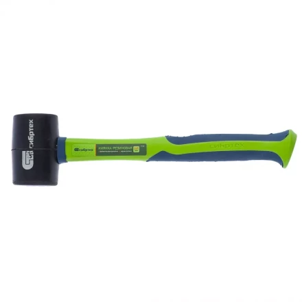 Киянка резиновая 225г черная резина с фибергласовой рукояткой СИБРТЕХ артикул 11163 купить в Ноябрьске