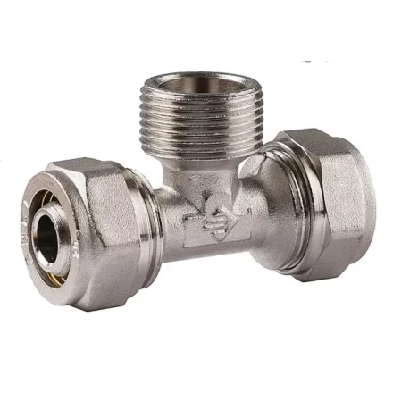 Тройник ЗУБР с наружной резьбой, цанга-штуцер, 1/2&quot;х16х2,0 мм, никель 51404-16-1/2 купить в Ноябрьске