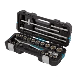 Набор инструментов 24 предмета, 120 зубьев, CrV, 1/2" Gross 14147