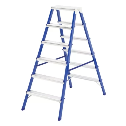 Стремянка двусторонняя 6 ступеней стальная Сибртех 97936 купить в Ноябрьске