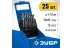 ЗУБР ПРОФ-В, 25 шт, (1-13 мм), сталь Р6М5, класс В, мет.бокс, набор сверл по металлу, Профессионал (29621-H25) купить в Ноябрьске
