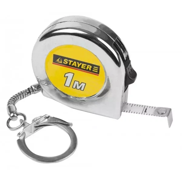 Рулетка-брелок STAYER "STANDARD" "MINI", цвет хромовый, 1мх6мм 34140-1_z01 купить в Ноябрьске