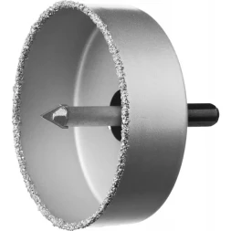 Коронка-чашка ЗУБР &quot;ПРОФЕССИОНАЛ&quot; c карбид-вольфрамовым нанесением, 89 мм, высота 25 мм, в сборе с державкой и сверлом 33360-089_z01