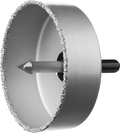 Коронка-чашка ЗУБР &quot;ПРОФЕССИОНАЛ&quot; c карбид-вольфрамовым нанесением, 89 мм, высота 25 мм, в сборе с державкой и сверлом 33360-089_z01 купить в Ноябрьске