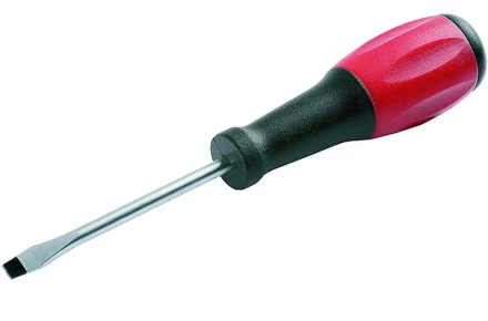 Отвертка ЗУБР &quot;МАСТЕР&quot;, хром-ванадиевая сталь, эргономичная двухкомпонентная рукоятка, SL 5,0х150мм 25231-05-15 купить в Ноябрьске