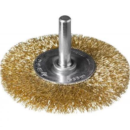 ЗУБР &quot;ПРОФЕССИОНАЛ&quot;. Щетка дисковая для дрели, витая латунированная стальная проволока 0,3мм, 63мм 3520-063_z02 купить в Ноябрьске