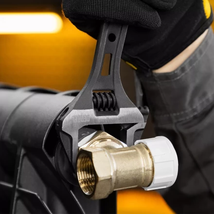 Ключ разводной Denzel, 200 мм, CrV, кованый, 15748 купить в Ноябрьске