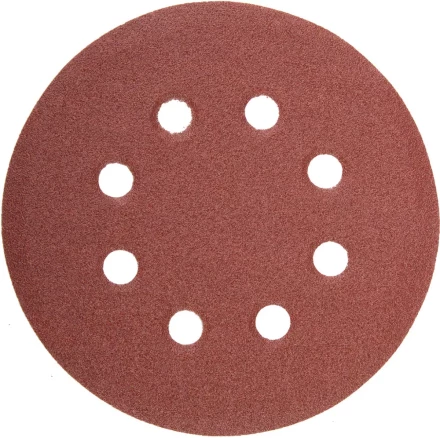 Круг шлифовальный универсальный STAYER "MASTER" из абразивной бумаги на велкро основе, 8 отверстий, Р80, 125мм, 5шт 35452-125-080 купить в Ноябрьске