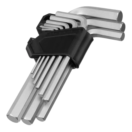 Набор ключей имбусовых, HEX, 2-12 мм, CrV, 9 шт. Сибртех 123677 купить в Ноябрьске