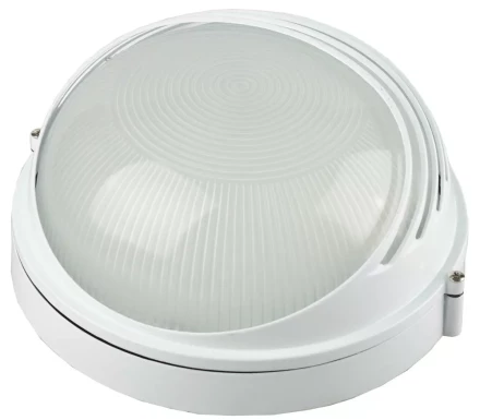 Светильник уличный СВЕТОЗАР влагозащищенный с верхним декоративным кожухом, цвет белый, 100Вт SV-57273-W купить в Ноябрьске