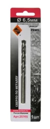 Сверло для металла Р6М5 Ф6,5 мм блистер Энкор 25365