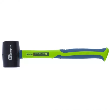 Киянка резиновая 450г черная резина с фибергласовой рукояткой СИБРТЕХ артикул 11164 купить в Ноябрьске