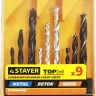 Набор STAYER "STANDARD": Сверла комбинированные, дерево (4-6-8мм), металл (4-6-8мм), бетон (4-6-8мм), 9 предметов 29720-H9 купить в Ноябрьске
