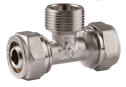 Тройник ЗУБР с наружной резьбой, цанга-штуцер, 3/4&quot;х20х2,0 мм, никель 51404-20-3/4 купить в Ноябрьске