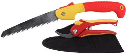 Набор GRINDA садовый, 3 предмета: секатор, ножовка садовая складная, нейлоновая сумка 8-423251-H3 купить в Ноябрьске