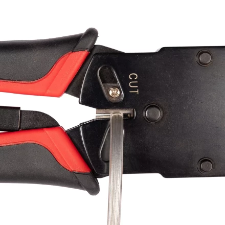 Кримпер многофункциональный КВТ HT-106E с 3 встроенными модулями для обжима RJ-45, RJ-12, RJ-11 (86603) купить в Ноябрьске