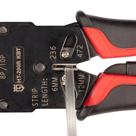 Кримпер многофункциональный КВТ HT-106E с 3 встроенными модулями для обжима RJ-45, RJ-12, RJ-11 (86603) купить в Ноябрьске