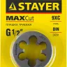 Плашка круглая ручная STAYER "MASTER", сталь 9ХС, для трубной резьбы G 1/2`` 28029-1/2 купить в Ноябрьске