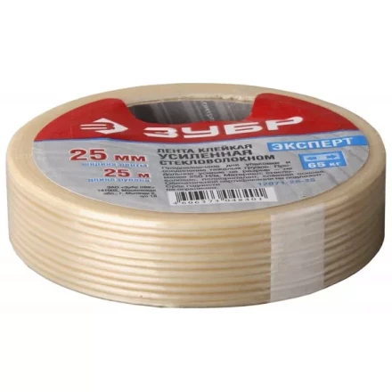 Лента ЗУБР &quot;ЭКСПЕРТ&quot; клеящая однонаправленная, усиленная стекловолокном, 19мм х 25м 12071-19-25 купить в Ноябрьске