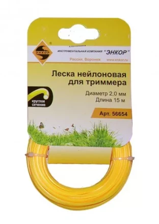 Леска нейл. для трим.,ф1,4ммх15м, круг Энкор 1/20 56650 купить в Ноябрьске