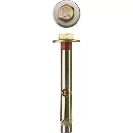 Болт анкерный ЗУБР с пластиковым кольцом, желтопассивированный, 8,0х80мм, ТФ6, 2шт 4-302316-08-080 купить в Ноябрьске